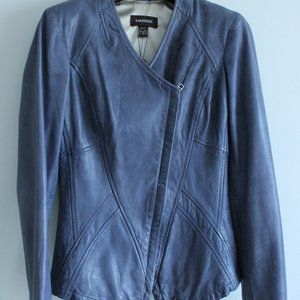 NWOT Leather Jacket, Asymmetrical Zipper, Ombre Lining